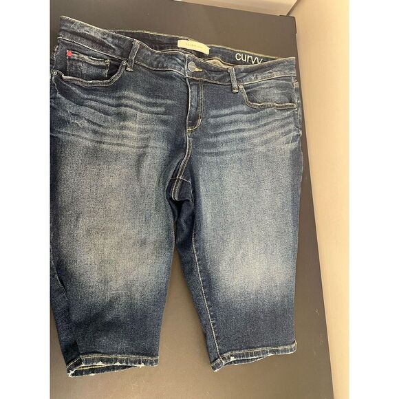 SLINK Curvy Cropped Jeans Size Distressed Size 20 - Picture 2 of 16